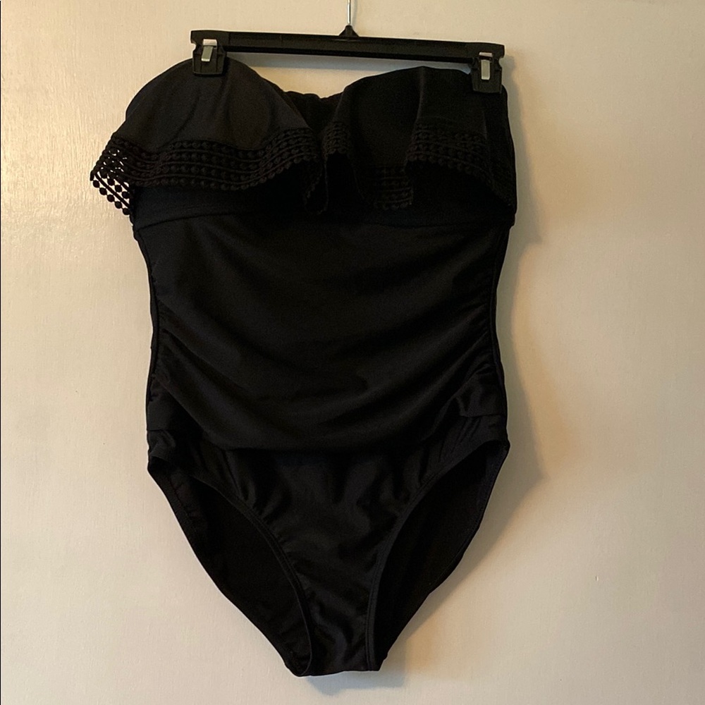 Kona Sol Black One Piece Swimsuit